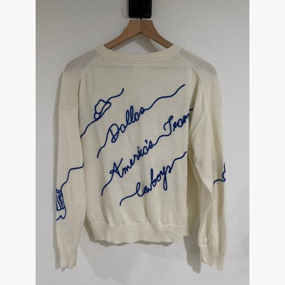 Kadyluxe Sweaters - Kadyluxe Dallas Cowboys Love Letter Sweater WHT/BLU XL